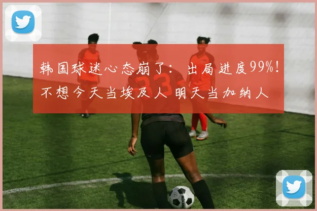 韩国球迷心态崩了:出局进度99%!不想今天当埃及人 明天当加纳人