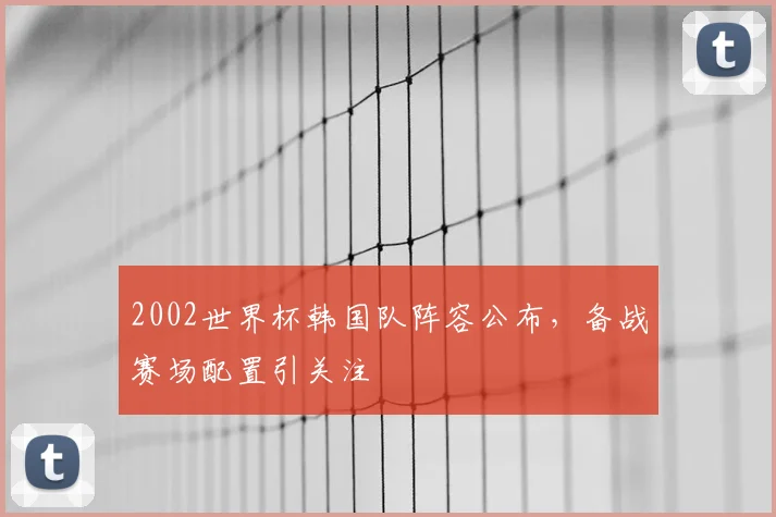 2002世界杯韩国队阵容公布，备战赛场配置引关注